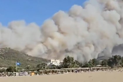 Лесные пожары в популярной у россиян курортной стране попали на видео