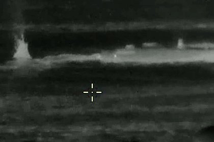 Минобороны показало кадры уничтожения морских дронов ВСУ в районе Новороссийска