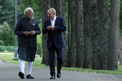 Нарендра Моди и Владимир Путин