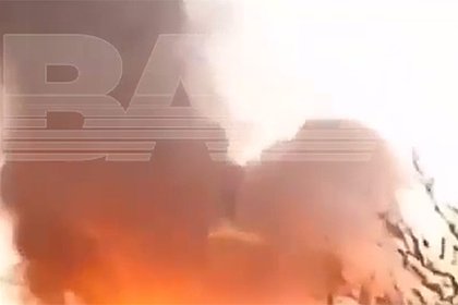 Момент удара беспилотника по российской нефтебазе сняли на видео