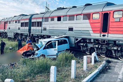 Пять человек погибли в столкновении маршрутки и грузового поезда в российском регионе