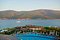 Bodrum, Turkey - August 2020: Hotel beach Lujo. Vacation in Paradise. Beautiful tropical beach banner. White sand travel tourism wide panorama background concept. Amazing beach landscape, yachts