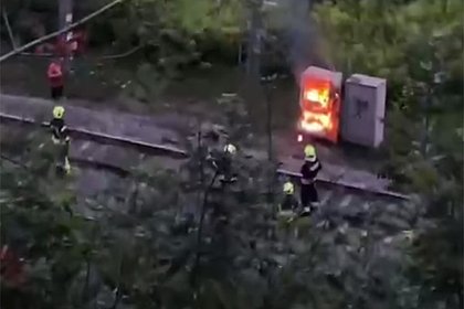 В Киеве подожгли объект на железной дороге