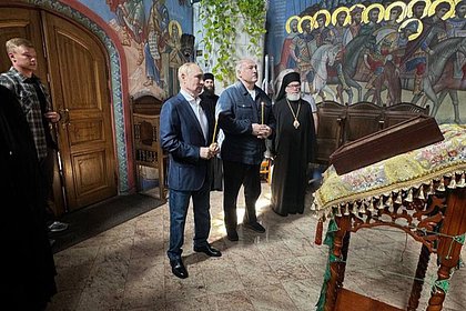 Путин и Лукашенко посетили молебен в храме Смоленской иконы Божией Матери