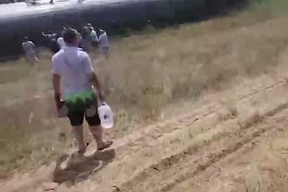 Появилось видео с места схода пассажирского поезда с путей в российском регионе