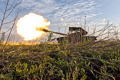 Российский танк остановил наступление колонны ВСУ