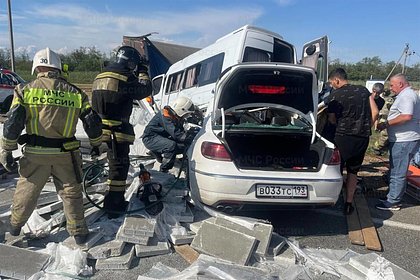 13 человек пострадали в ДТП с маршруткой на российской трассе