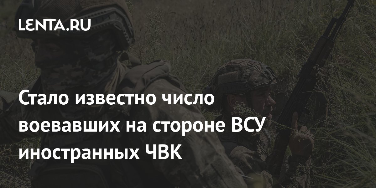 Названо количество иностранных ЧВК, воюющих на стороне ВСУ