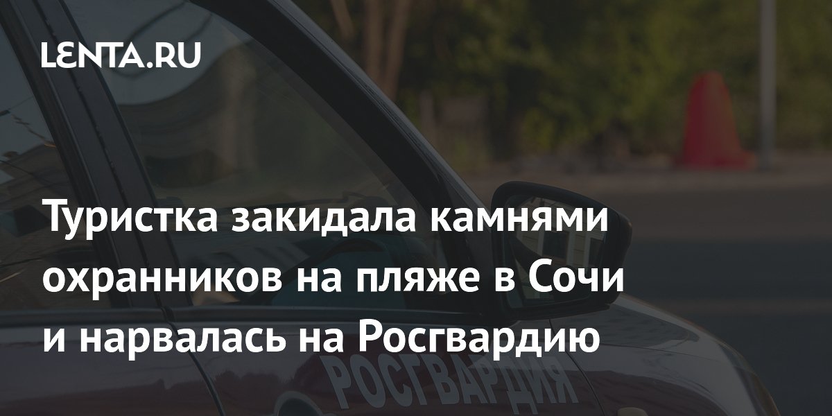 Туристка закидала камнями охранников на пляже в Сочи и нарвалась на Росгвардию