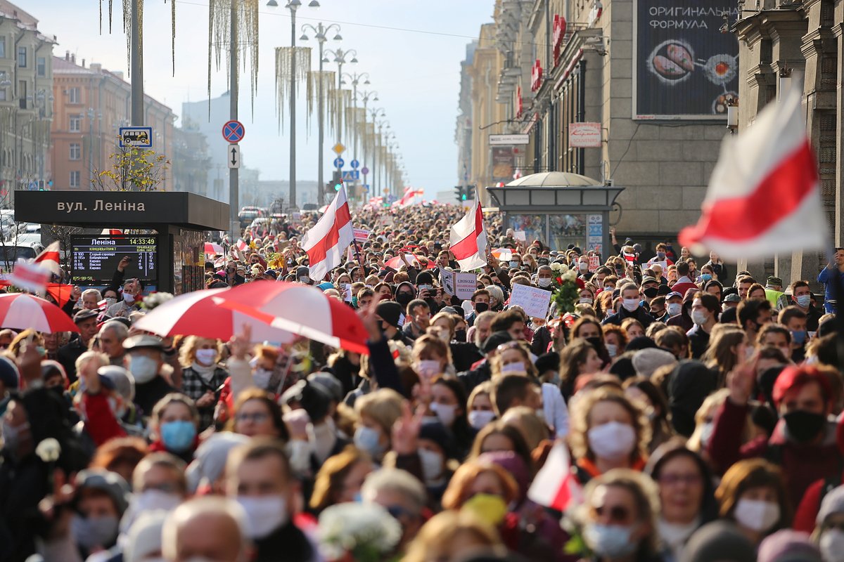 Митинг оппозиции в Минске, Белоруссия, 26 октября 2020 года