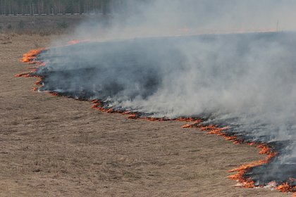 В российском регионе начался пожар после атаки беспилотников