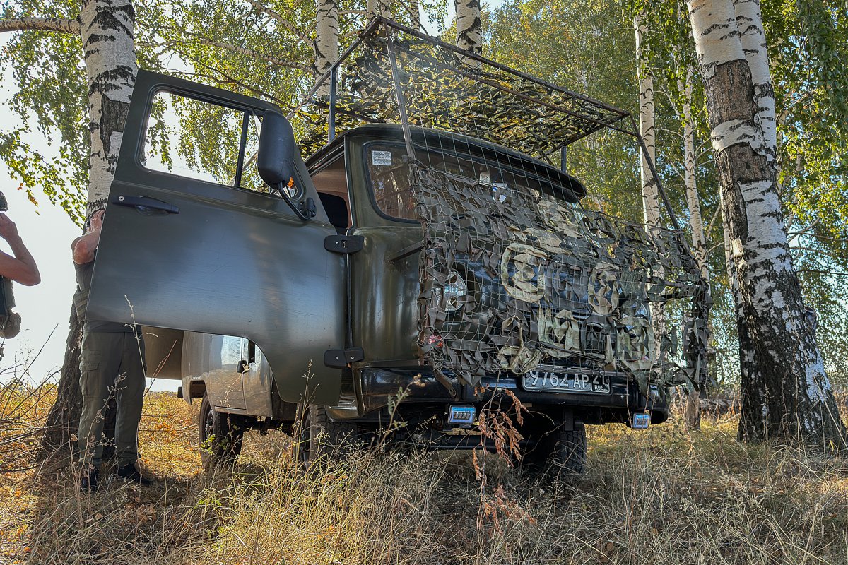 Автомобиль расчета БПЛА СКАТ 350М добровольческого отряда «Буревестник». Курская область, осень 2024 года