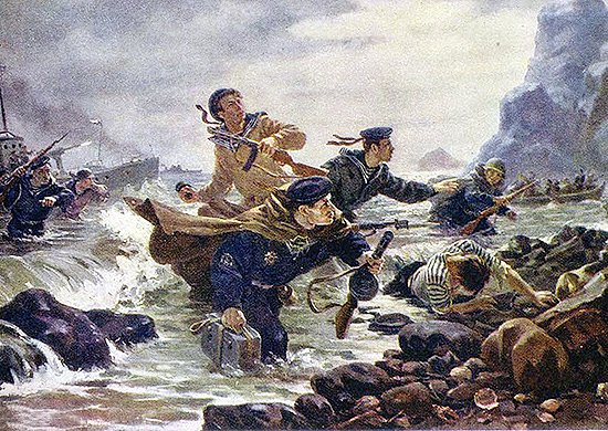 Картина А. Плотнова «Десант на Курильских островах»&nbsp;