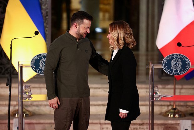 Владимир Зеленский и Джорджа Мелони