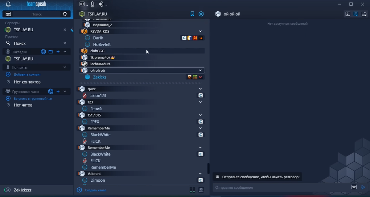 Скриншот: TeamSpeak 