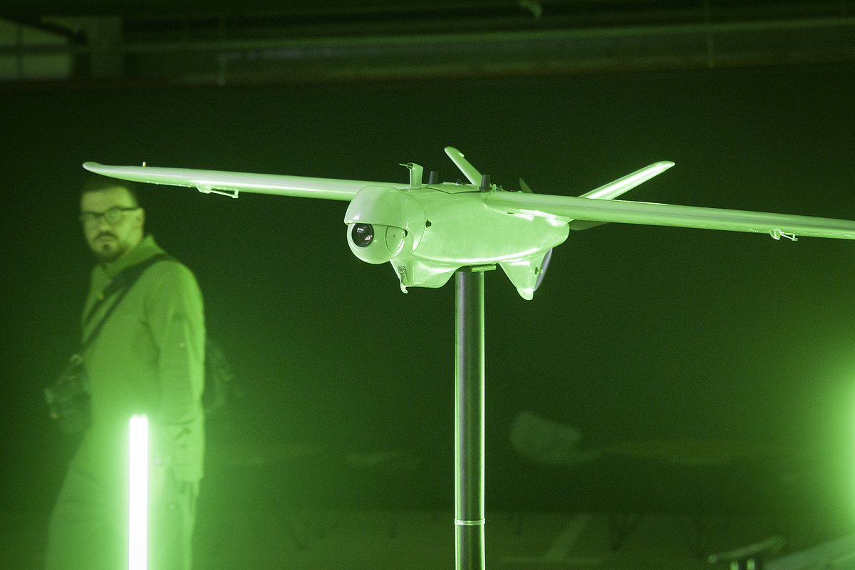 A Ukrainian-made reconnaissance drone 