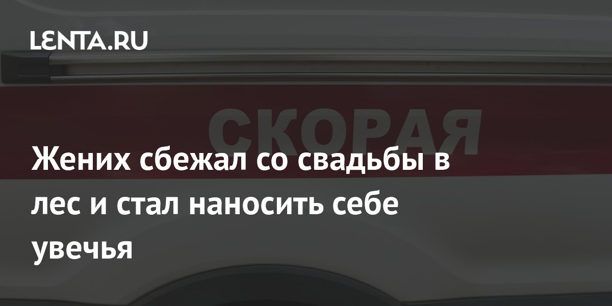 Жених сбежал со свадьбы в лес и стал наносить себе увечья