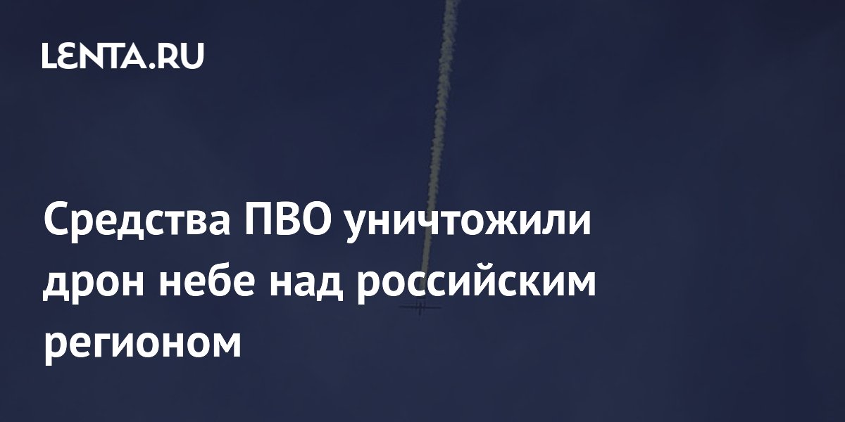 Средства ПВО уничтожили дрон небе над российским регионом