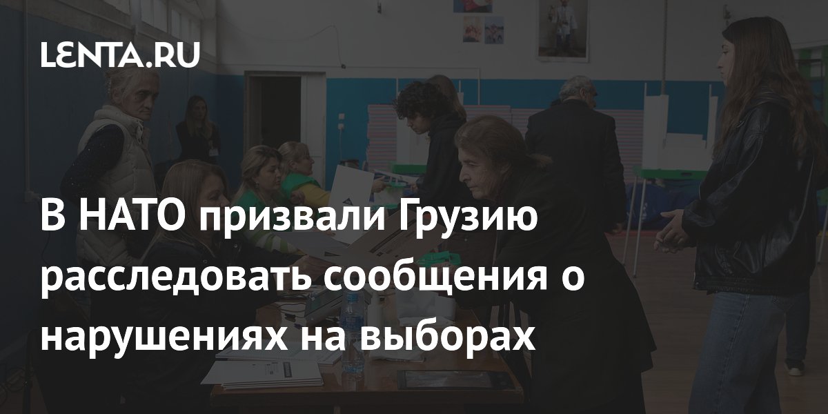 В НАТО призвали Грузию расследовать сообщения о нарушениях на выборах