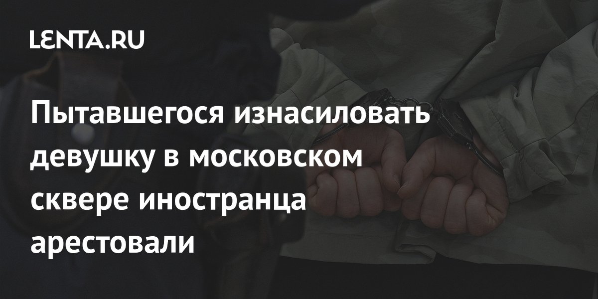 Пытавшегося изнасиловать девушку в московском сквере иностранца арестовали