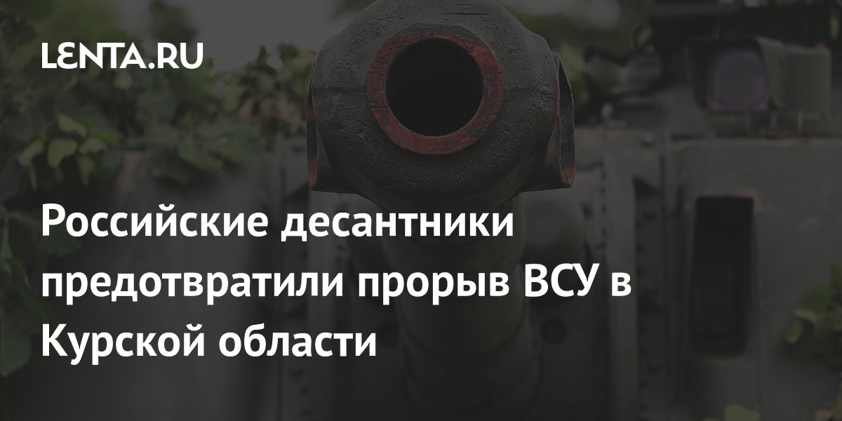 Российские десантники предотвратили прорыв ВСУ в Курской области