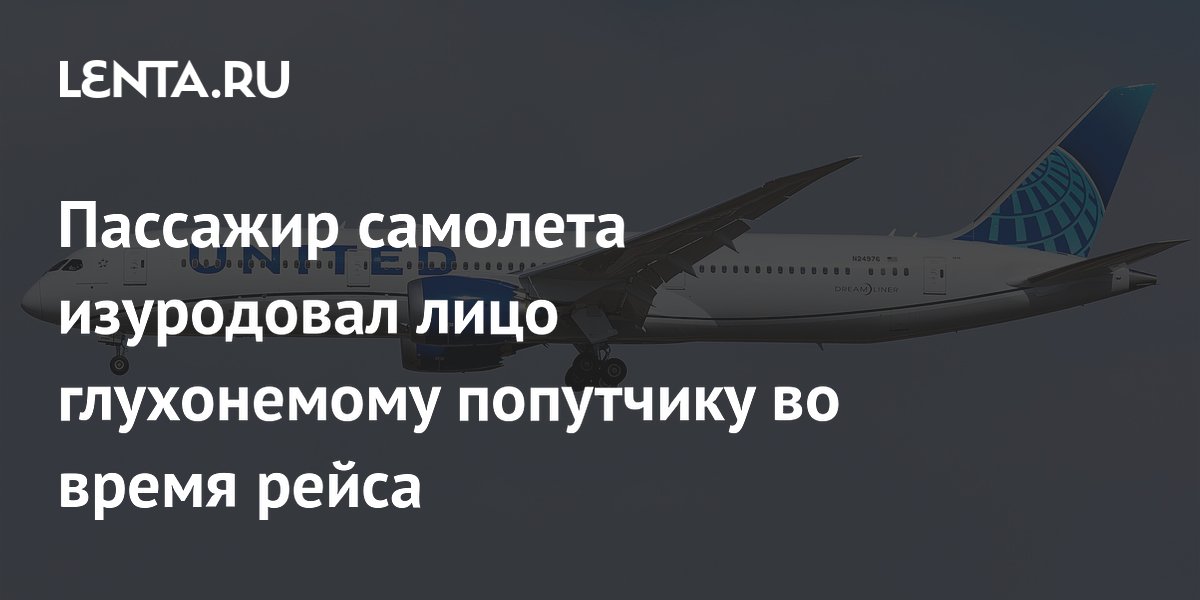 Пассажир самолета изуродовал лицо глухонемому попутчику во время рейса