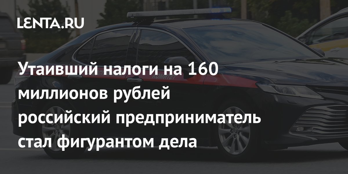 Утаивший налоги на 160 миллионов рублей российский предприниматель стал фигурантом дела