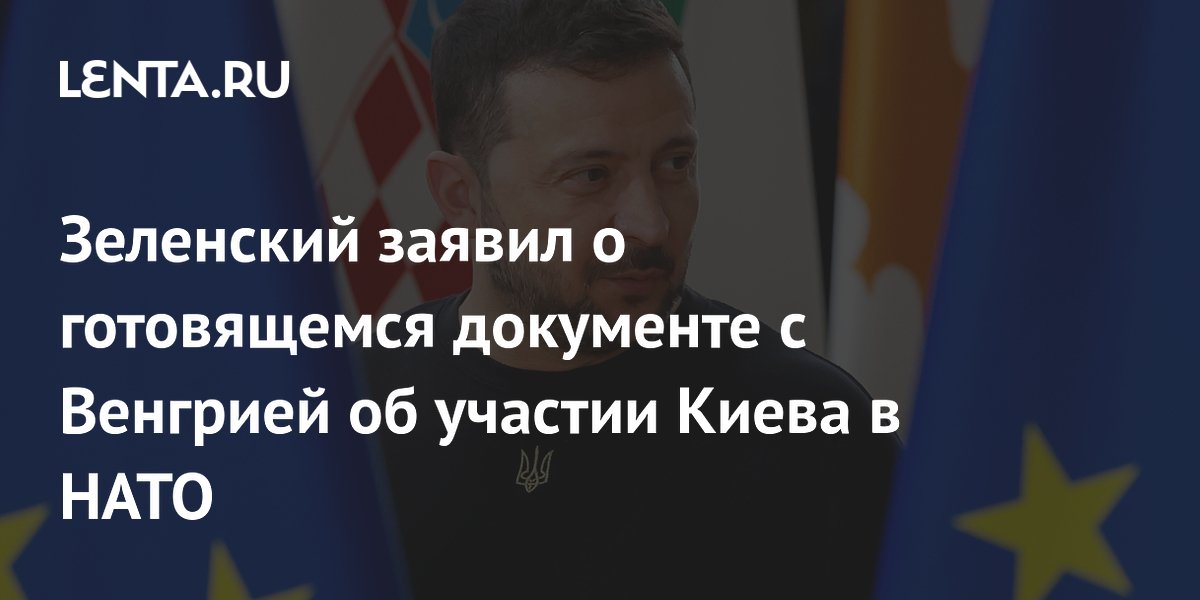 Зеленский заявил о готовящемся документе с Венгрией об участии Киева в НАТО