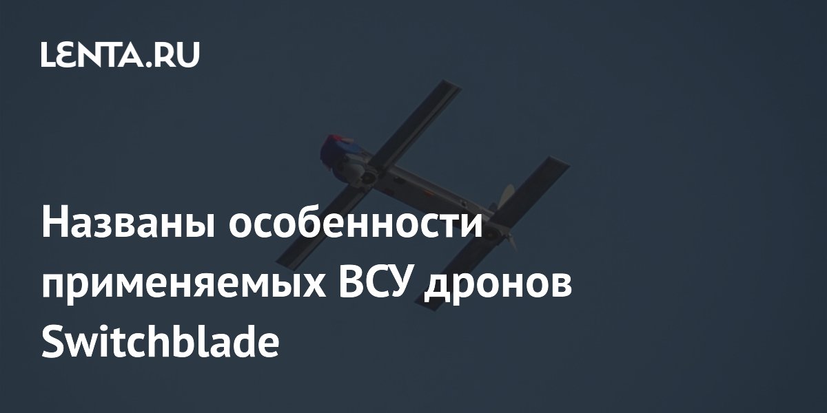 Названы особенности применяемых ВСУ дронов Switchblade