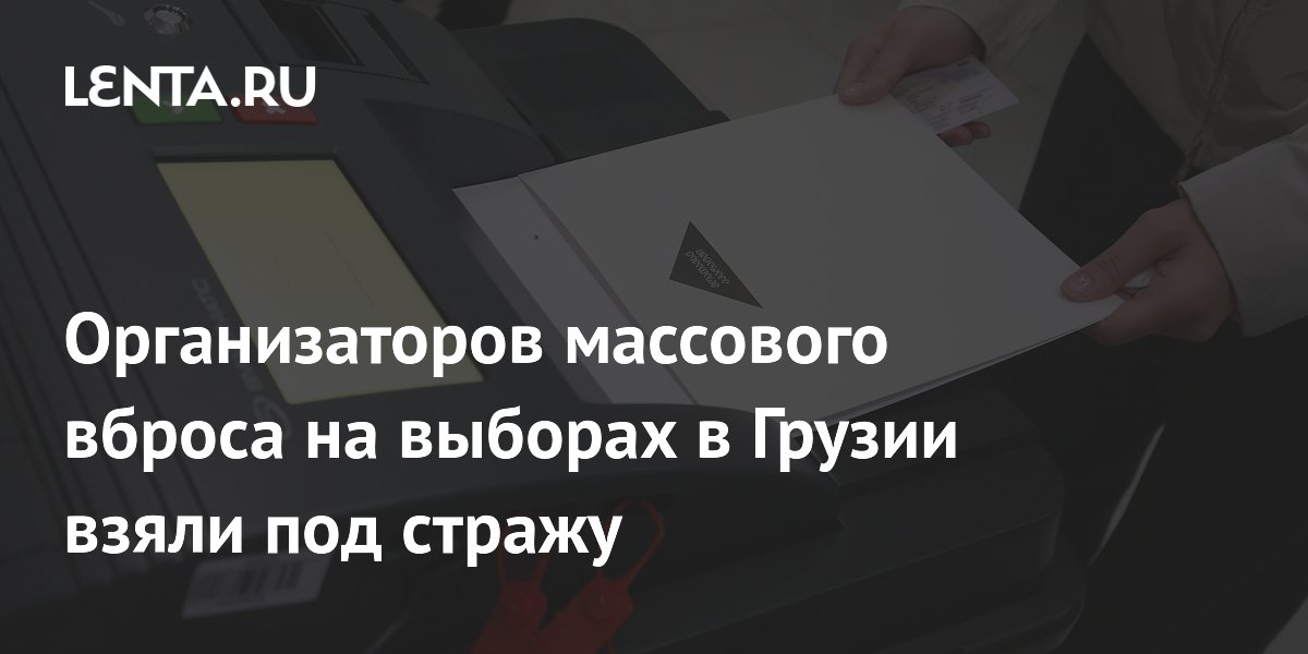 Организаторов массового вброса на выборах в Грузии взяли под стражу