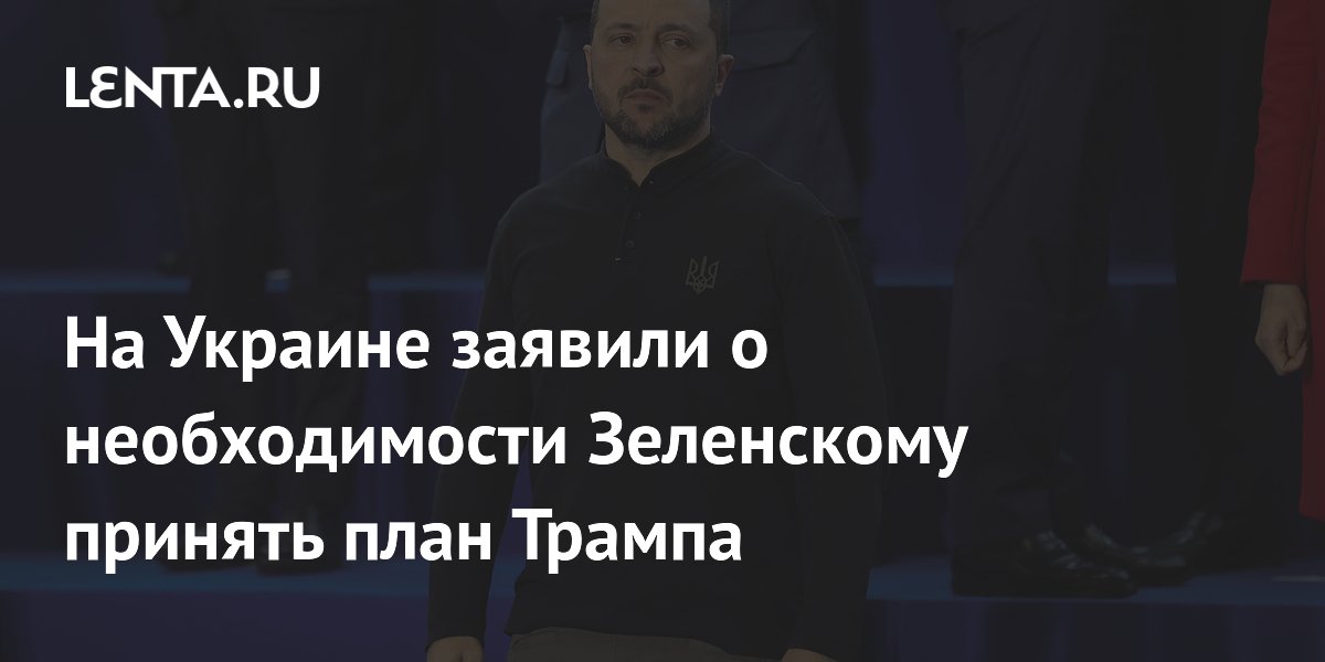 На Украине заявили о необходимости Зеленскому принять план Трампа