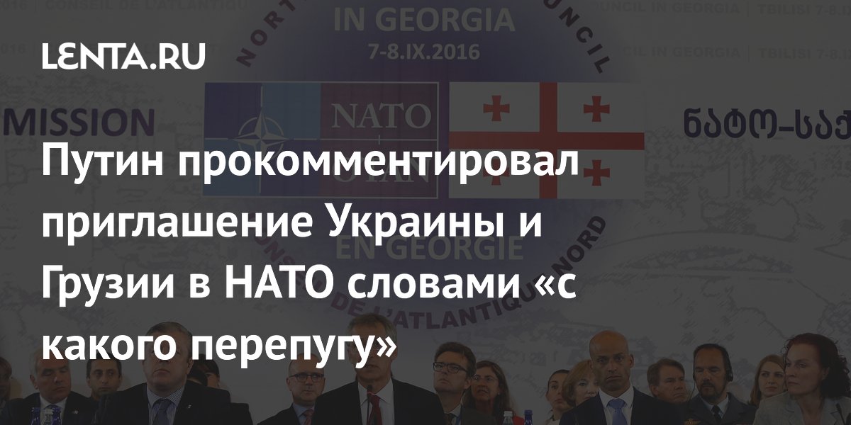 Путин прокомментировал приглашение Украины и Грузии в НАТО словами «с какого перепугу»