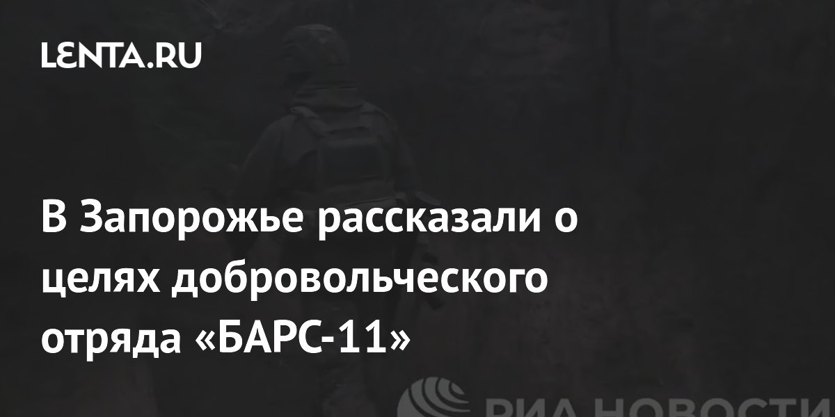 В Запорожье рассказали о целях добровольческого отряда «БАРС-11»