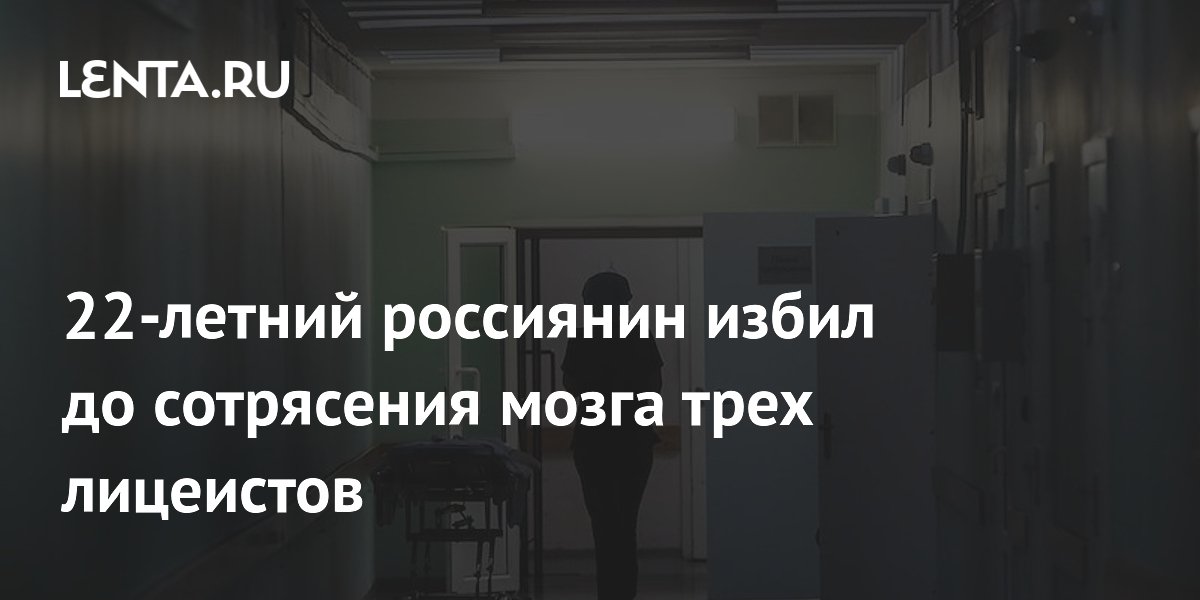 22-летний россиянин избил до сотрясения мозга трех лицеистов