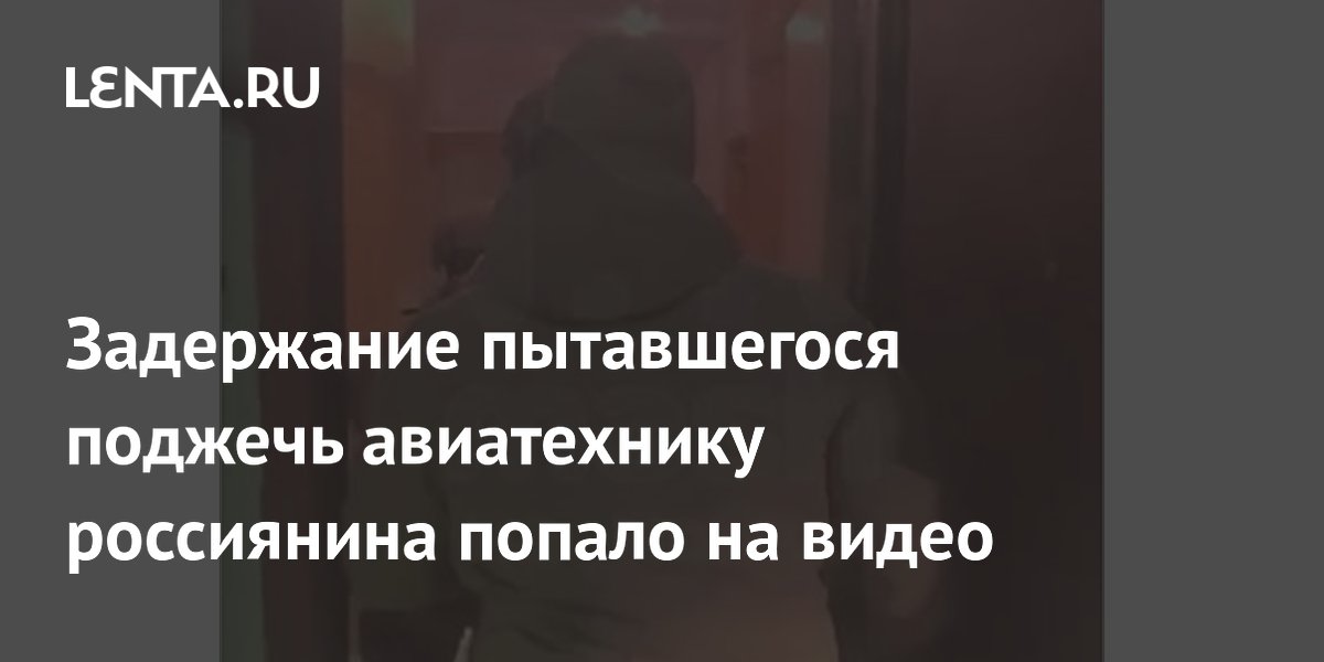 Задержание пытавшегося поджечь авиатехнику россиянина попало на видео