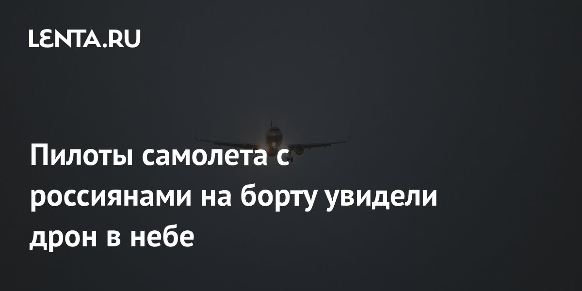 Пилоты самолета с россиянами на борту увидели дрон в небе