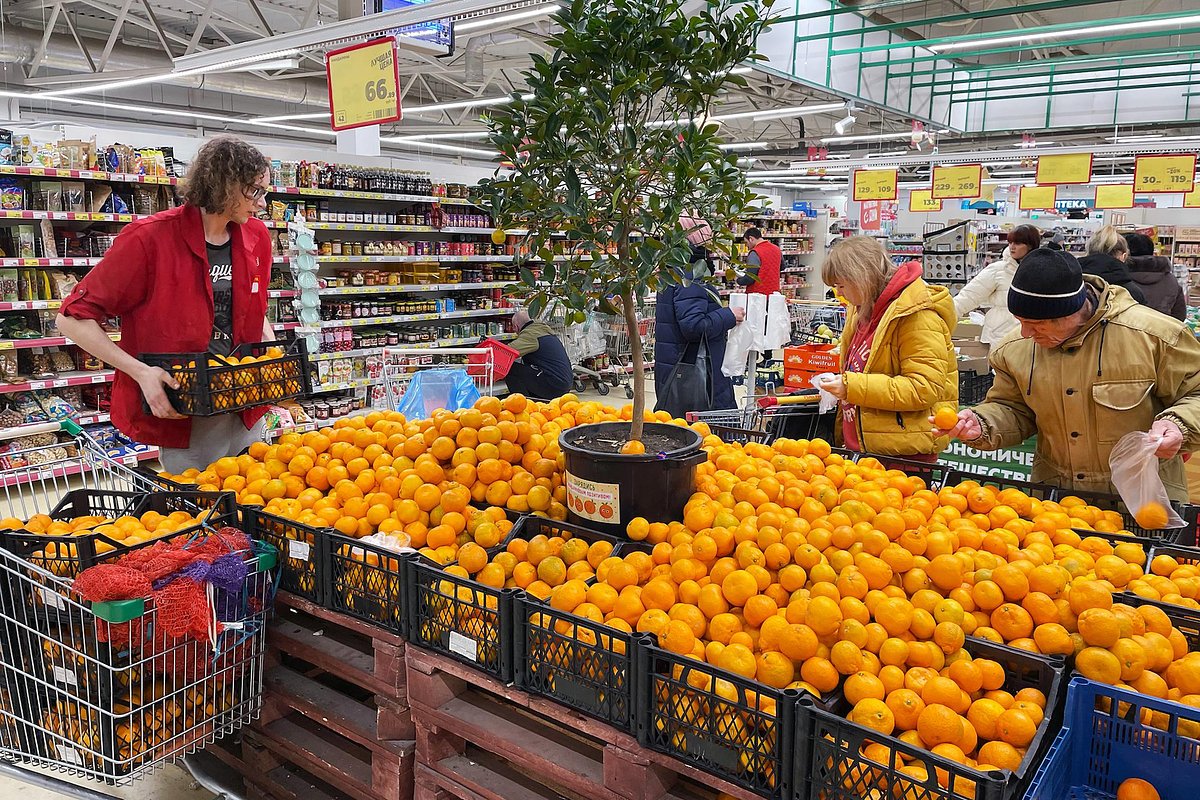 Продуктовые магазины накануне Нового года