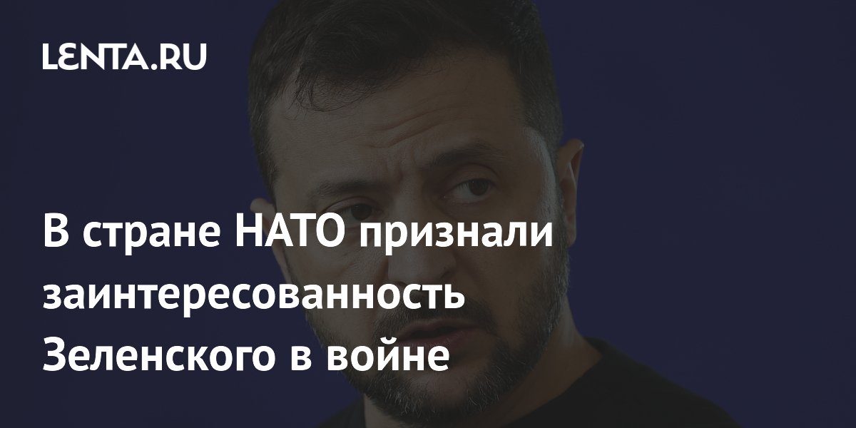 В стране НАТО признали заинтересованность Зеленского в войне