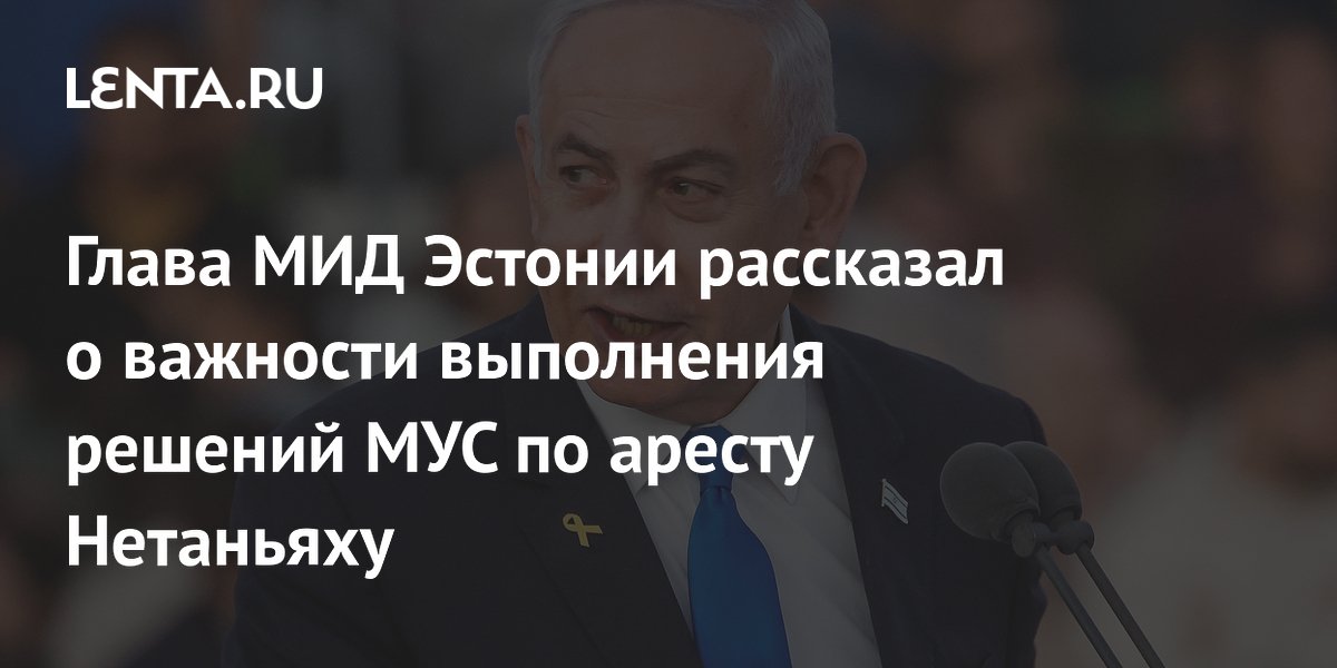 Глава МИД Эстонии рассказал о важности выполнения решений МУС по аресту Нетаньяху