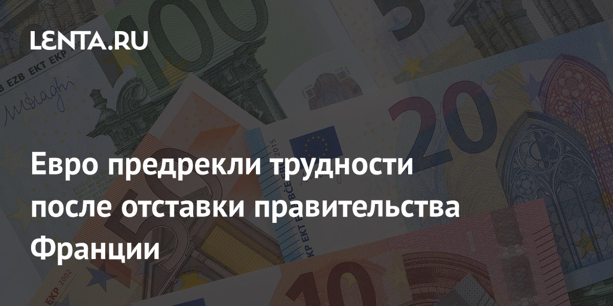 Евро предрекли трудности после отставки правительства Франции