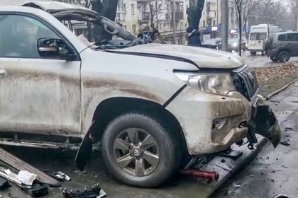 После взрыва внедорожника в центре Донецка возбудили уголовное дело