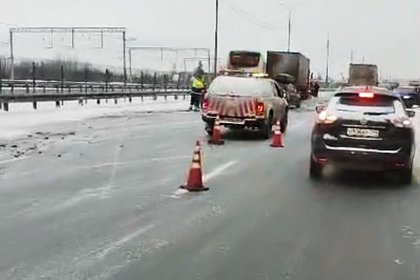 Последствия массового ДТП в Домодедово сняли на видео