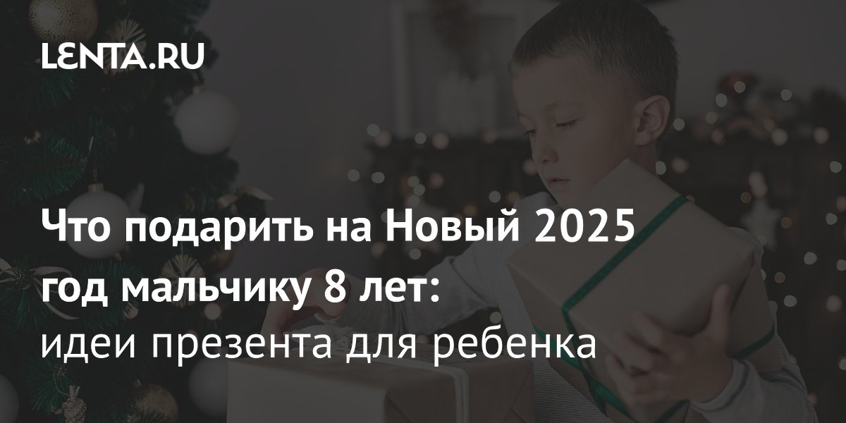 Что подарить на Новый 2025 год мальчику 8 лет: идеи презента для ребенка