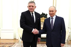 Роберт Фицо и Владимир Путин