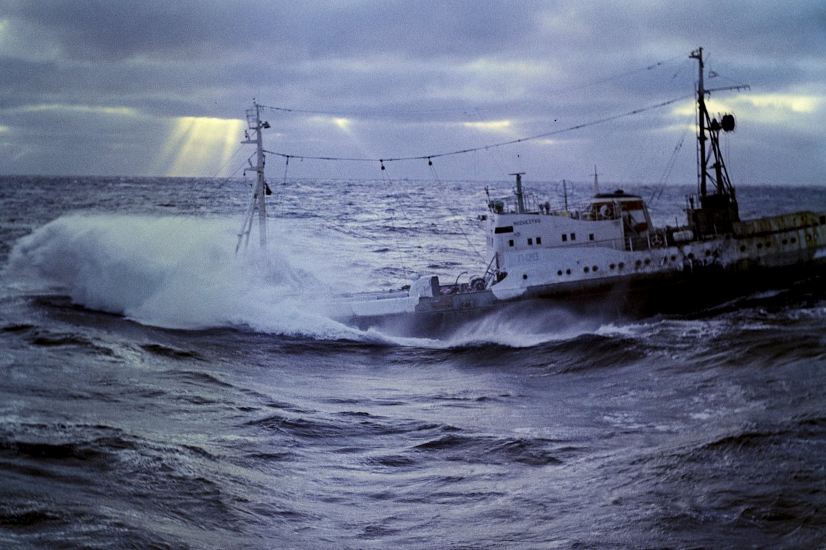 Рыбаки Камчатки в Беринговом море, 1970 год 