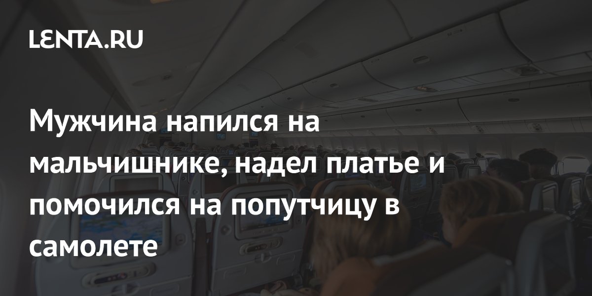 Мужчина напился на мальчишнике, надел платье и помочился на попутчицу в самолете