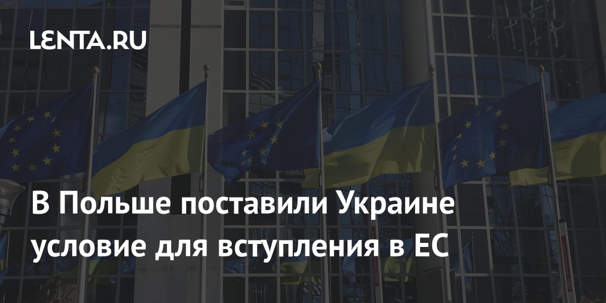 В Польше поставили Украине условие для вступления в ЕС