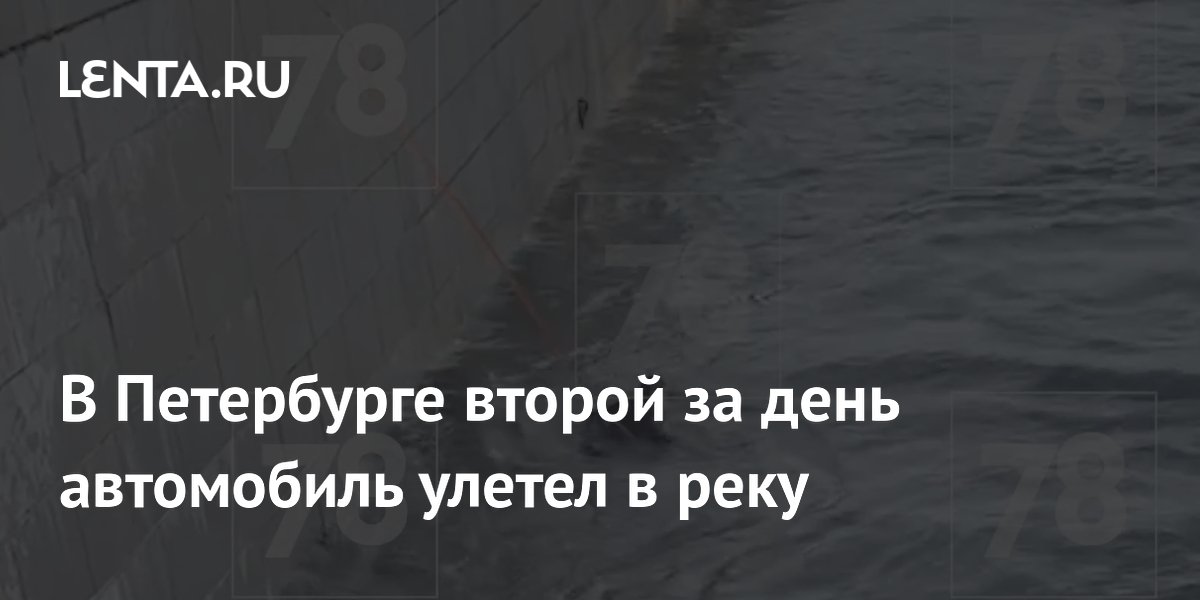 В Петербурге второй за день автомобиль улетел в реку