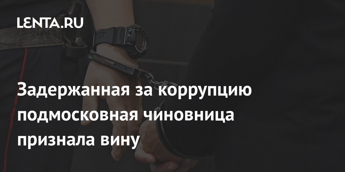 Задержанная за коррупцию подмосковная чиновница признала вину