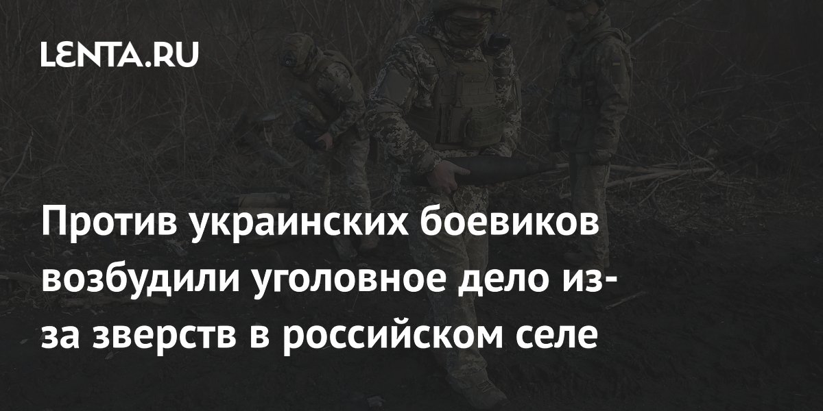 Против украинских боевиков возбудили уголовное дело из-за зверств в российском селе